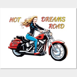 Girl Hot Dreams Road Posters and Art